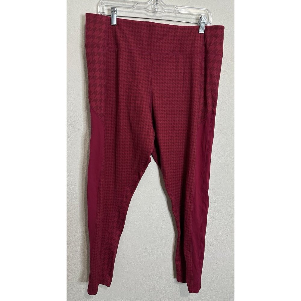 New York and Company Pink Houndstooth Stretch Waist Pants Size XXL